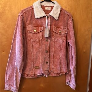 NWT Simply Southern acid wash cropped jacket size medium